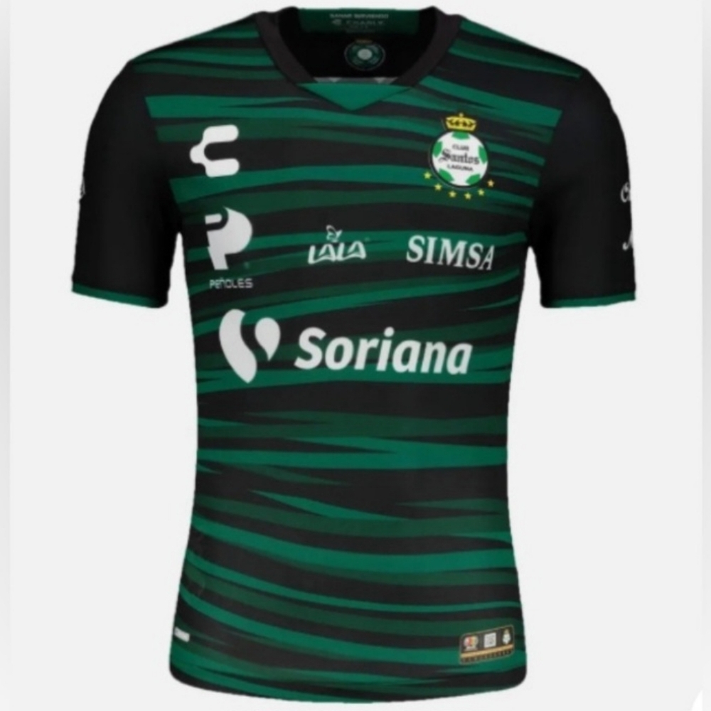 Dynamic Green and Black Soccer Jersey